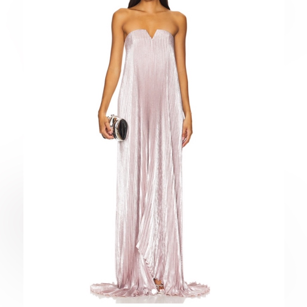 L’idée black tie gown in dusty shimmer
